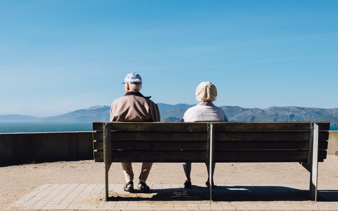 Elders sitting on a bench