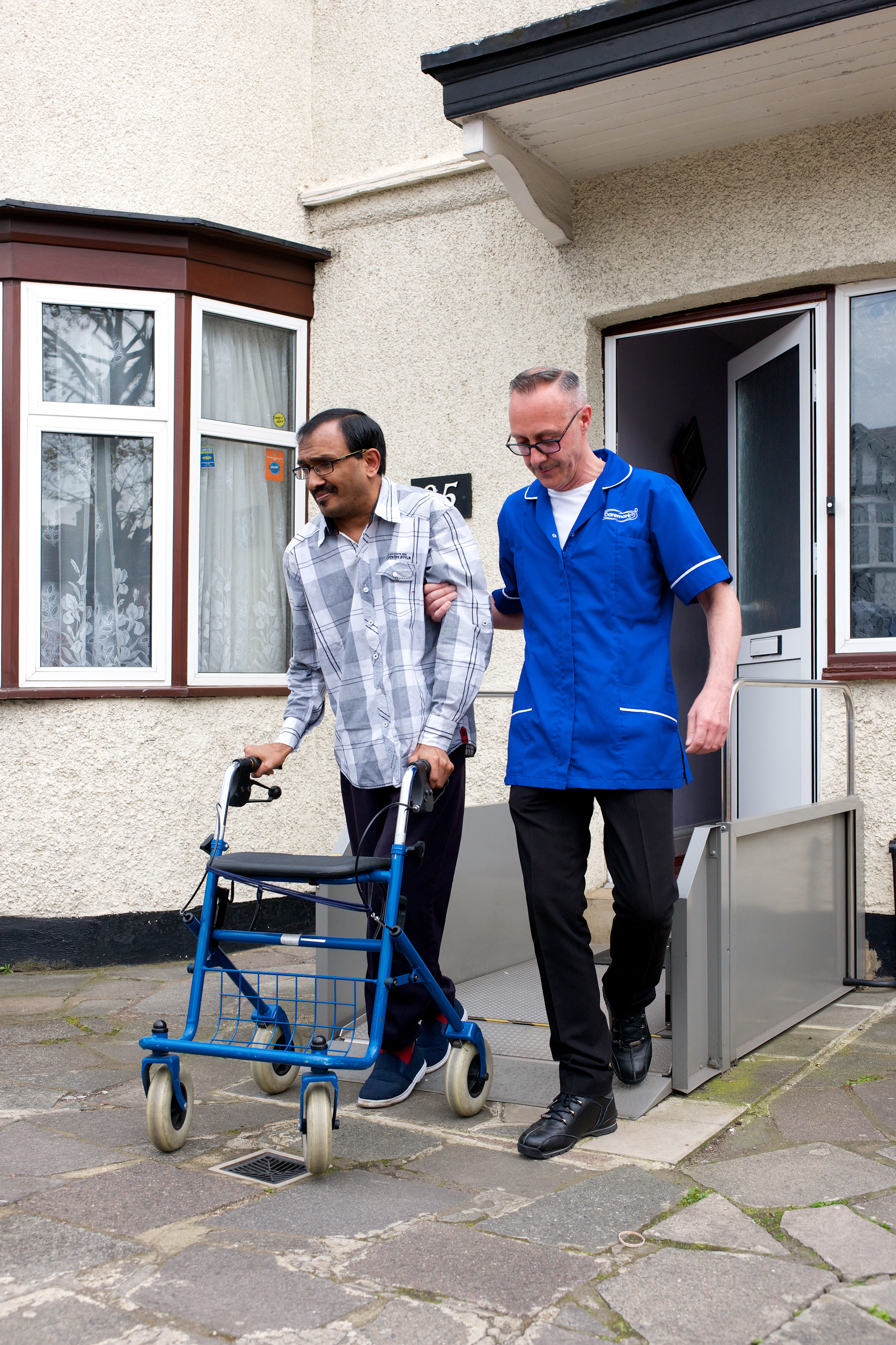 Elderly taken care by caremark staff